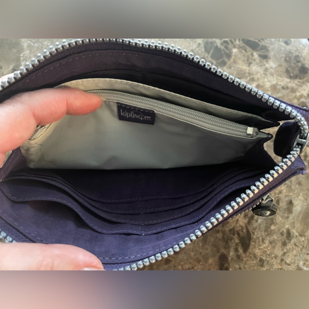 Kipling Dark Purple Clutch Wallet - Picture 7 of 12